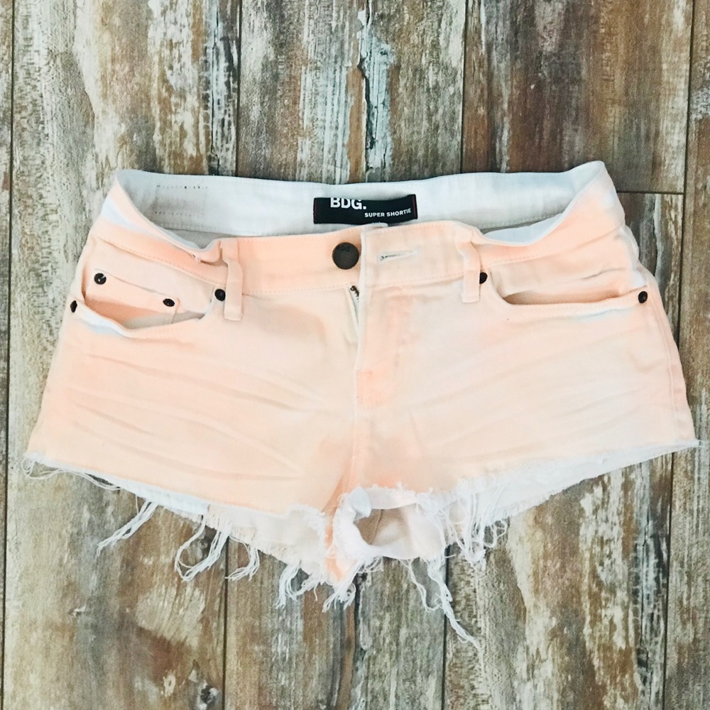 BDG Urban Outfitters Neon/Orange Denim Shorts